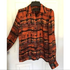 Watercolor Satin Blouse